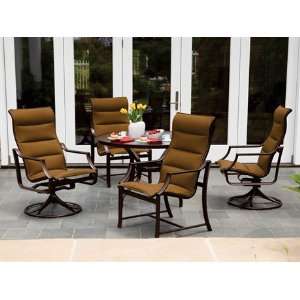   Padded Sling Patio Aluminum Dining Set Textured Shell Finish Home