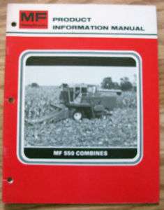 Massey Ferguson 550 Combine Product Information Manual  
