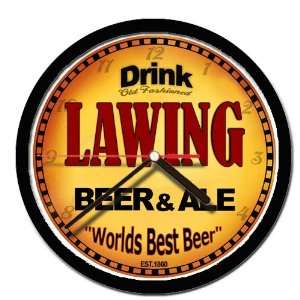  LAWING beer and ale cerveza wall clock 