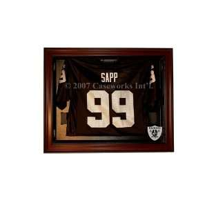 Oakland Raiders Football Jersey Display Case with Removable Face and 