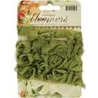 Websters Pages Bloomers Fabric Flower Trim 1.5 Wide 1 Yard   Green 