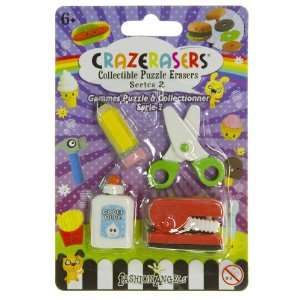  Stationery Maniac (4 Mini Erasers)   CrazErasers 