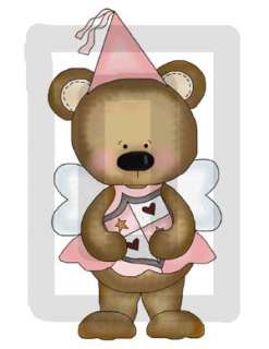 FAIRY PRINCESS BEAR BABY GIRL PREMADE SCRAPBOOK PAGES  