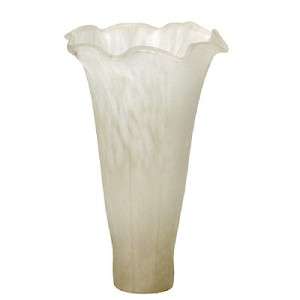 WHITE FRIT TULIP LAMP SHADE 1 FITTER 5 HT 3 TOP  