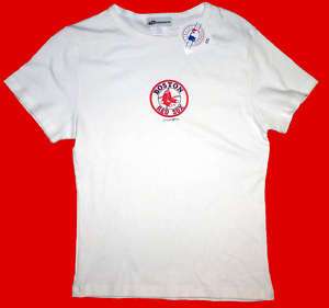 BOSTON RED SOX White TEE Medium  MLB  