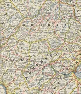 1882 Railroad map of New Jersey. Lists all RRs.  