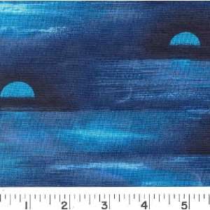  45 Wide SELENE   BLUE Fabric By The Yard Arts, Crafts 