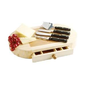    Gourmet Oval Bamboo Cheese Board Set by Forum