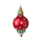 Raz 11 Oversized Christmas Brites Red Polka Dot Finial Ornament