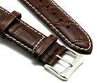 20mm Brown Genuine Leather Watch Strap for Rolex Omega