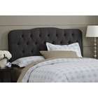 Skyline Furniture Double Button Tufted Headboard in Black   Size 