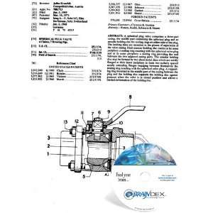  NEW Patent CD for SPHERICAL PLUG VALVE 