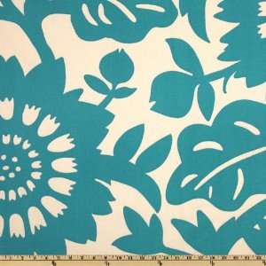  54 Wide Stockholm Flower Turquoise Fabric By The Yard 
