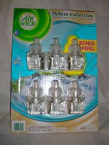 Air Wick Deluxe Collection Fresh Waters 6 PACK Scented Oil Fragrance 