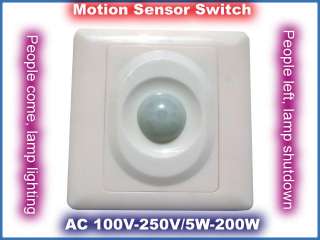 Wall Mount PIR Motion Sensor Lighting Switch Lamp IR  