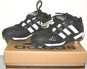 ADIDAS EXCELSIOR LOW BASEBALL CLEATS (087842) BLK/WH   NEW  