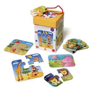  Infantino My First Animal Opposites Puzzle Baby