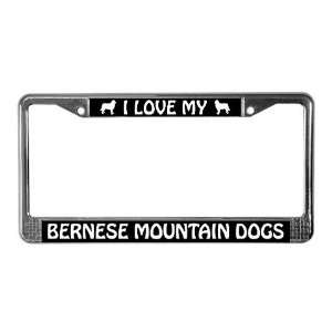 Love My Bernese Mtn Dogs PLURAL License Frame Pets License Plate 