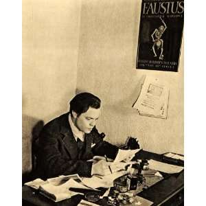 1938 Orson Welles Theatre Director Julius Caesar Print 