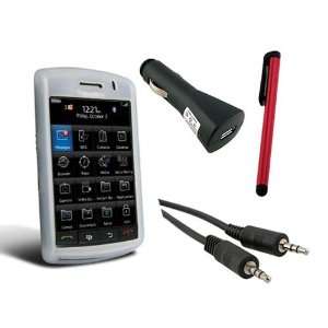 Skin Case + USB Auto Car Charger 1000mah Black + 3.5 MM (1/8) Stereo 