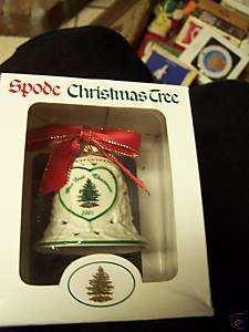 2001 Spode Our 1st Christmas Tree Bell Ornament  