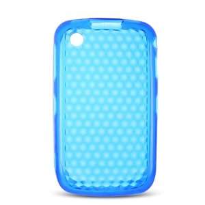 TPU Blue Hexagonal Pattern Silicone Skin Gel Cover Case For BlackBerry 