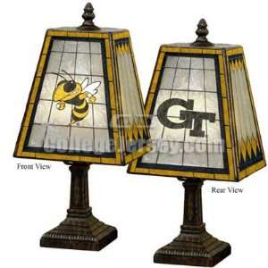 Georgia Tech Yellow Jackets Art Glass Table Lamp 