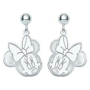    14K White Gold Disney Minnie Mouse Dangle Earrings Jewelry
