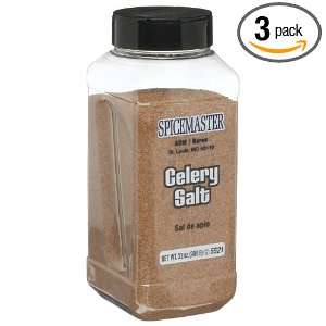 Spicemaster Celery Salt, 32 Ounce Plastic Canisters (Pack of 3 