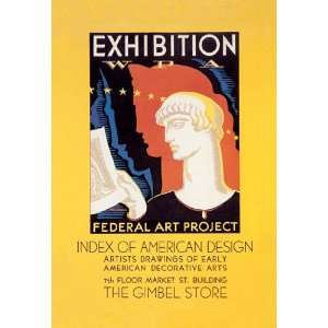 WPA Federal Art Project Index of American Design 16X24 Giclee Paper