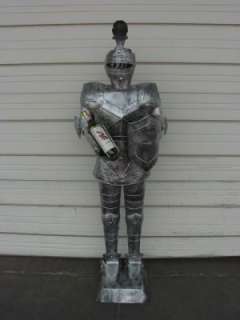 Foot SILVER Suit of Armor WINE BEARING Knight  