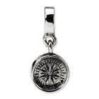 Jewelry Adviser Sterling Silver Reflections Compass Dangle Bead