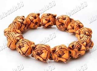 FREE wholesale 30pcs resin tiger bead link bracelet NEW  