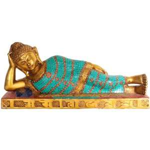 Mahaparinirvana Buddha with Syllable Om Mani Padme Hum 