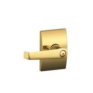  Schlage F40 605 Bright Brass Privacy Elan Style Lever with 
