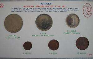 TURKEY 6 Coins 1965 UNC Set  