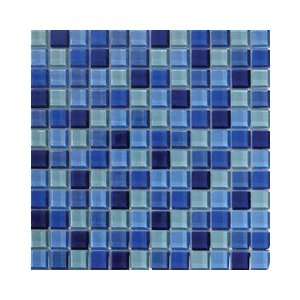   Aqua Color Blends Bali 12 x 12 Crystal Mosaic Tile