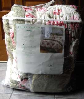   Cottage Chic Pink Sage Shabby Rose Twin COMFORTER FREE SHIP  
