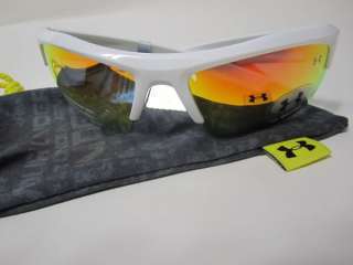 Under Armour IGNITER White/Orange Sunglasses NEW w/tags+pouch 