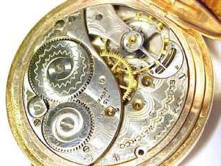 Elgin 1921 Antique Pocket Watch 12s / 15 Jewels; EXC Gold Filled Case 