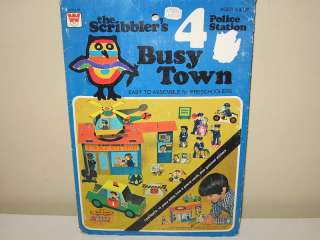 Whitman Scribblers Busy Town Police Station Paper Toy  