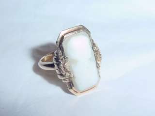 ANTIQUE VICTORIAN 10K YELLOW GOLD CAMEO RING  
