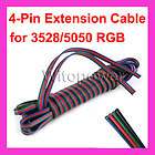   LED RGB cable wire extension cord for 5050 3528 LED RGB Strip Stripe