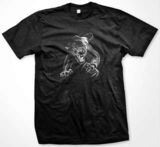 Black Panther Mens T Shirt Cougar Jaguar Animal Tee  