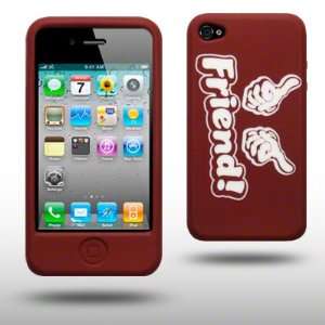  IPHONE 4 & 4S FRIEND DESIGN LASER ENGRAVED SILICONE SKIN 