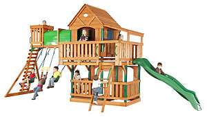    Woodridge Cedar Wood Playset, House, Tunnel, Swings, Slide, Ladder