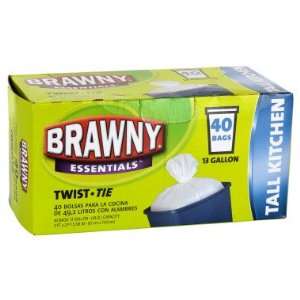 Brawny Essentials Twist Tie Tall Kitchen Garbage Bags 