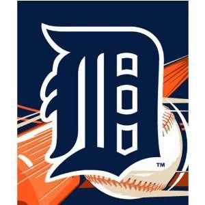  Detroit Tigers Royal Plush Raschel MLB Blanket (Big Stick 