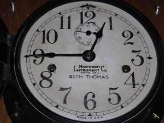 WWII Northwest Instrument Seth Thomas Ships Clock WORKS  
