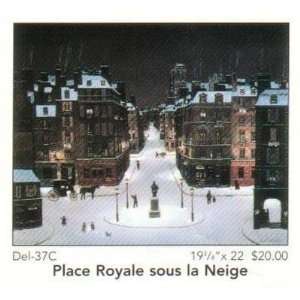  Place Royale Sous La Neige    Print